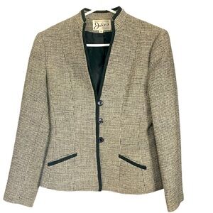 Jules Vintage Fitted Blazer, Lined, 100% Wool, Like New Condition